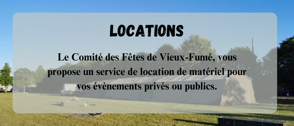 Locations locations comité des fête banderole