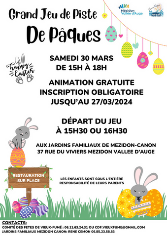 Programme 2024 animations de Pâques 2024 vieux-fumé
