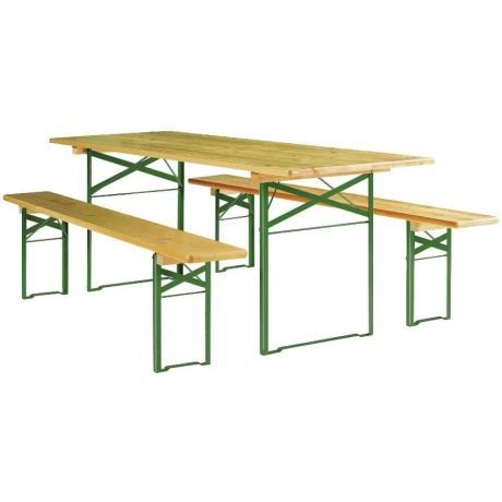 Table pliante Table de brasserie pliante en pin vernis